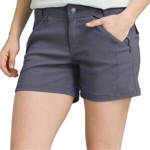 Prana Women's Hallena Cargo Shorts Pockets in Coal size 4